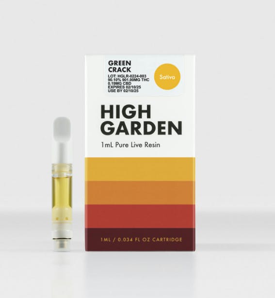 High Garden Green Crack Pure Live Resin 1g Cart