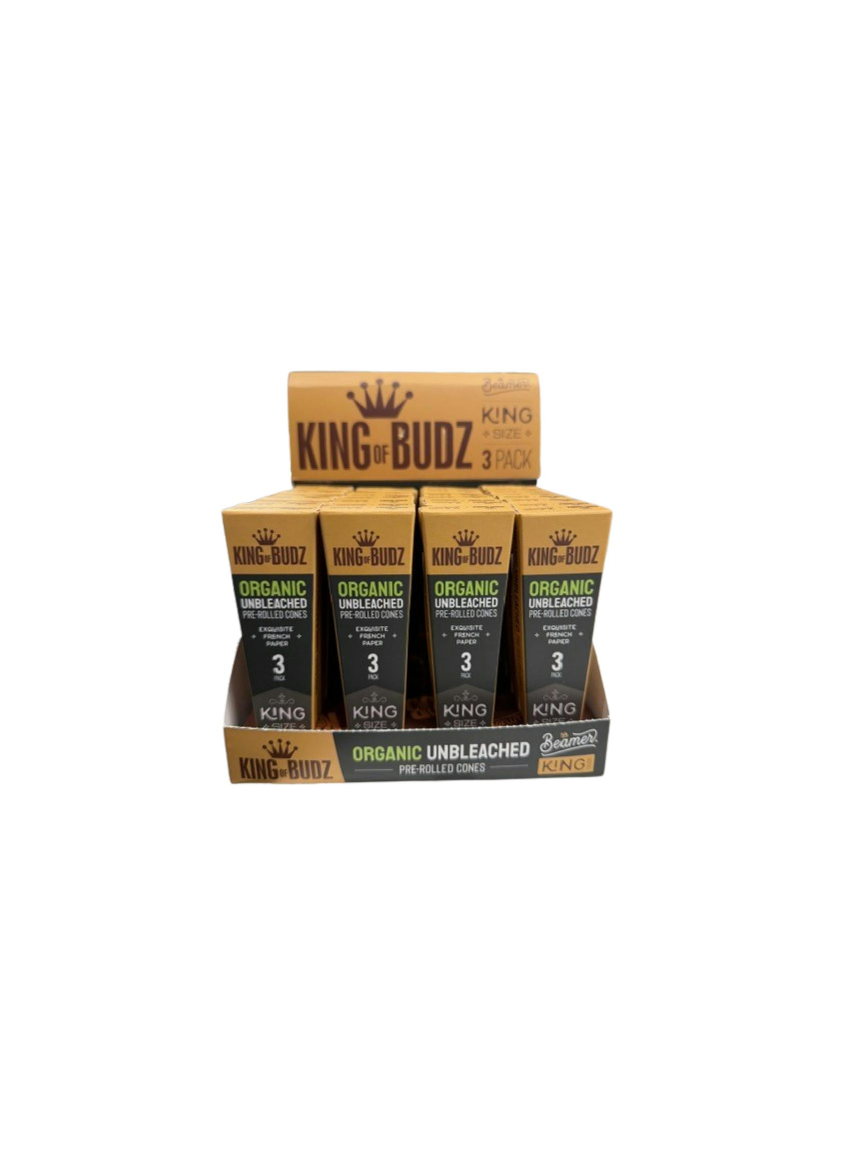 King Of Budz - 6pk Cones - 1 1/4 Size Unbleached