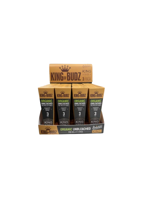 King Of Budz - 6pk Cones - 1 1/4 Size Unbleached
