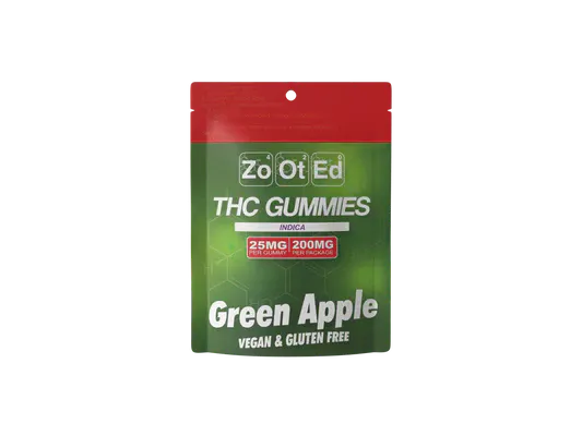 ZOOTED: Green Apple (I) 200MG Gummies (8x25mg) | Green Acres - Inkster