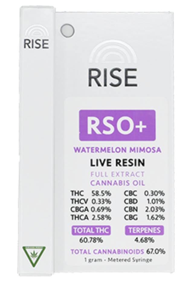 Product: Rise | RSO Dart - RSO + Watermelon Mimosa Live Resin - 1g