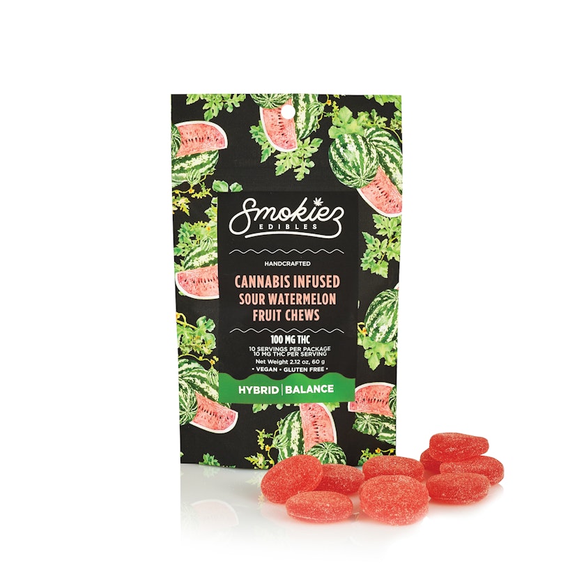 Smokiez Sour Watermelon Fruit Gummies
