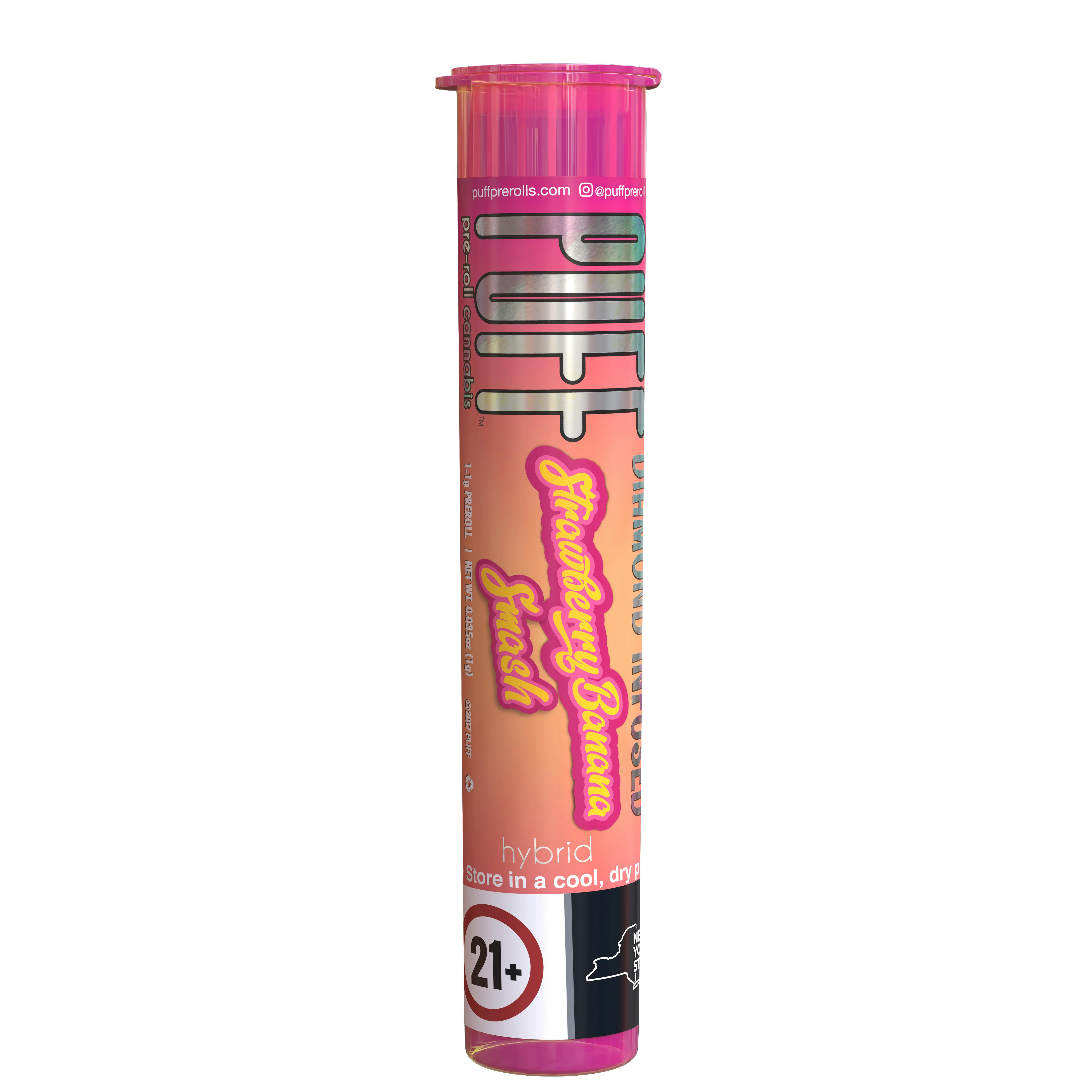 Product Puff - Strawberry Banana Smash - 1g - Diamond Infused Preroll