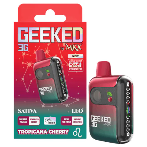 Geeked x MKX Tropicana Cherry Disposable Vape Rec - Exclusive