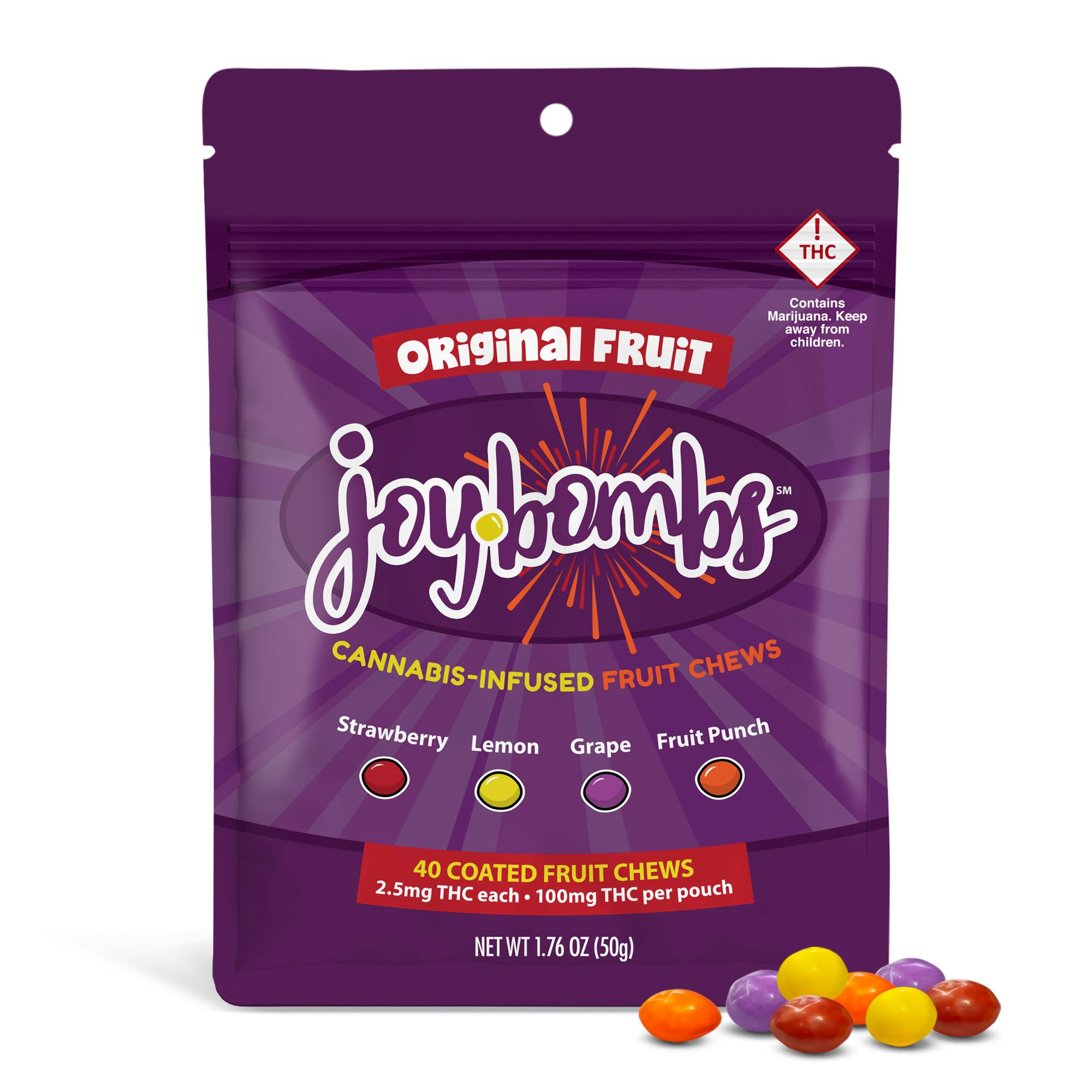 Photo of Joy Bombs Original Fruit (40pk / 100mg THC)