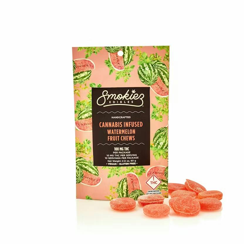 Smokiez Edibles Edible Gummies Watermelon Chews
