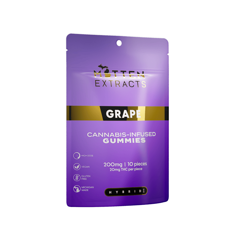 Grape Gummies 200mg (10 Pack)