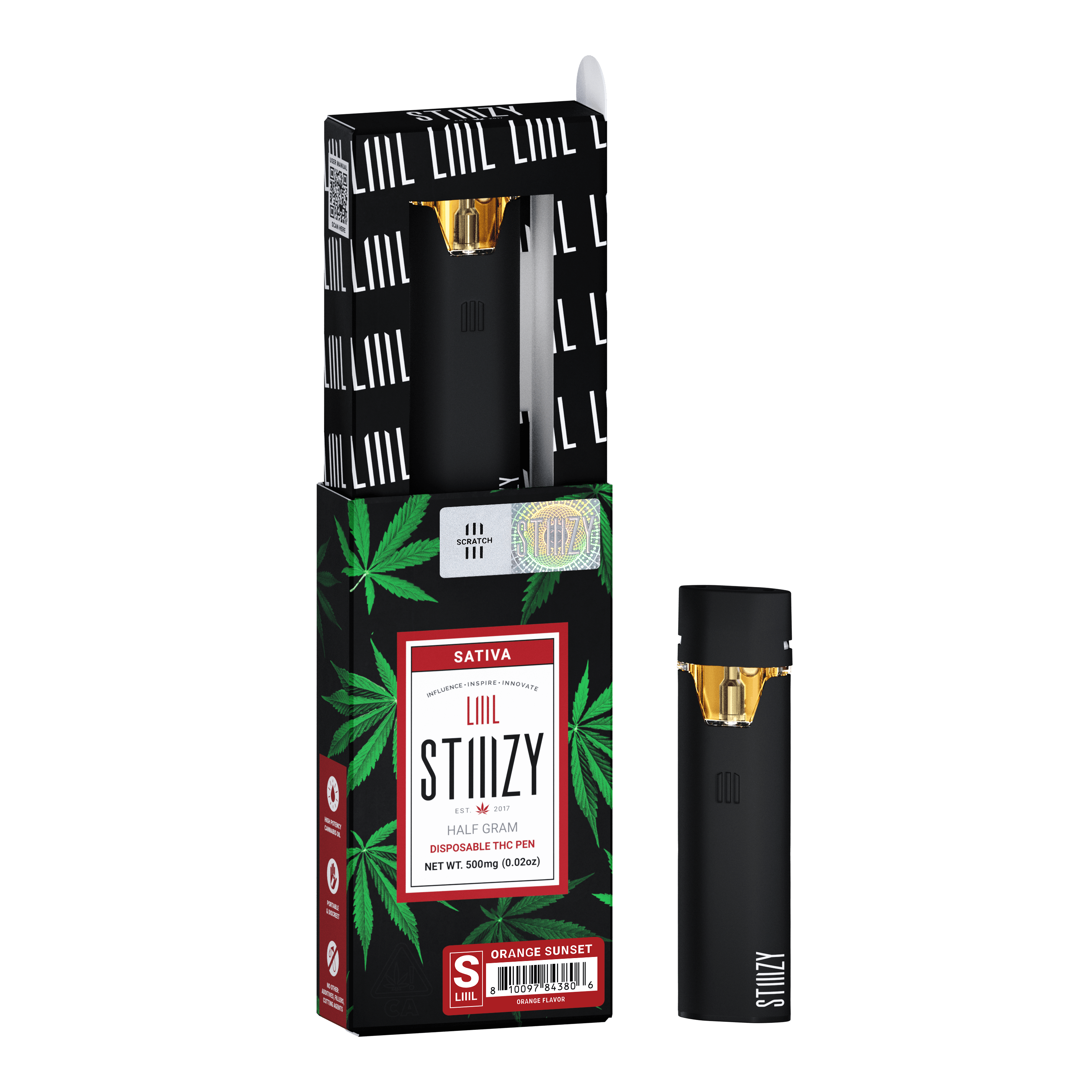 Orange Sunset LIIIL Disposable THC Pen | 0.5g | Herbal I.Q. - Depew
