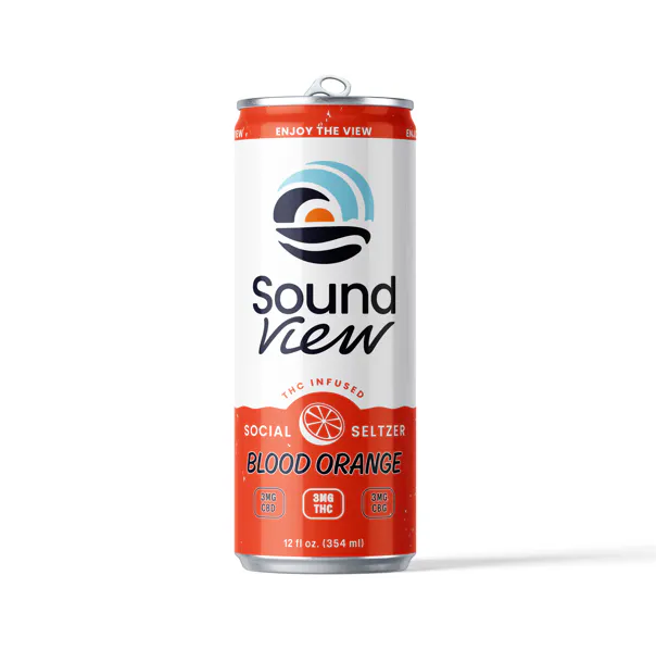 Blood Orange Seltzer (THC 3mg / CBD 3mg / CBG 3mg) 12oz | Still