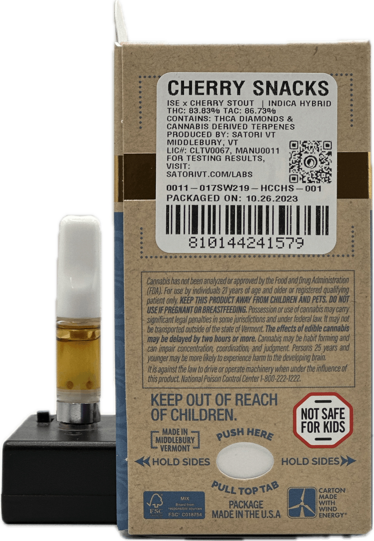 Image of Cherry Snacks | 0.5g Liquid Diamond Cartridge