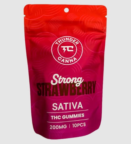 Thunder Canna - 200mg Gummies - Strong Strawberry