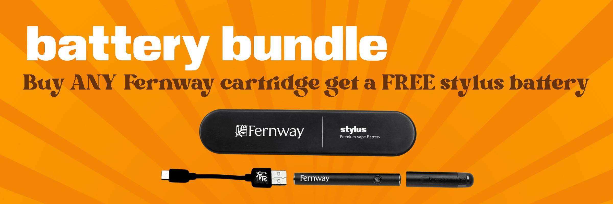 Fernway battery bundle: buy any Fernway cartridge, get a free Stylus battery