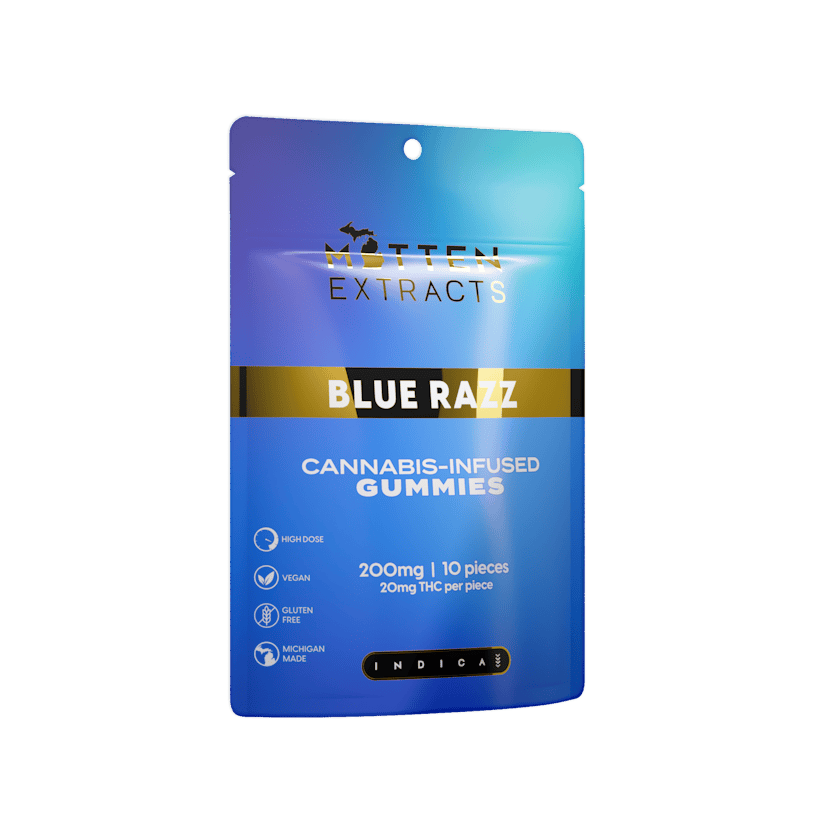 Blue Razz Gummies 200mg (10 Pack)