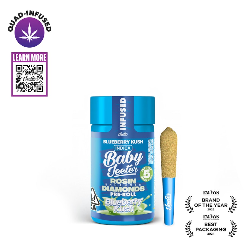Blueberry Kush Baby Jeeter Infused Pre-Roll 5-pack | 2.5g