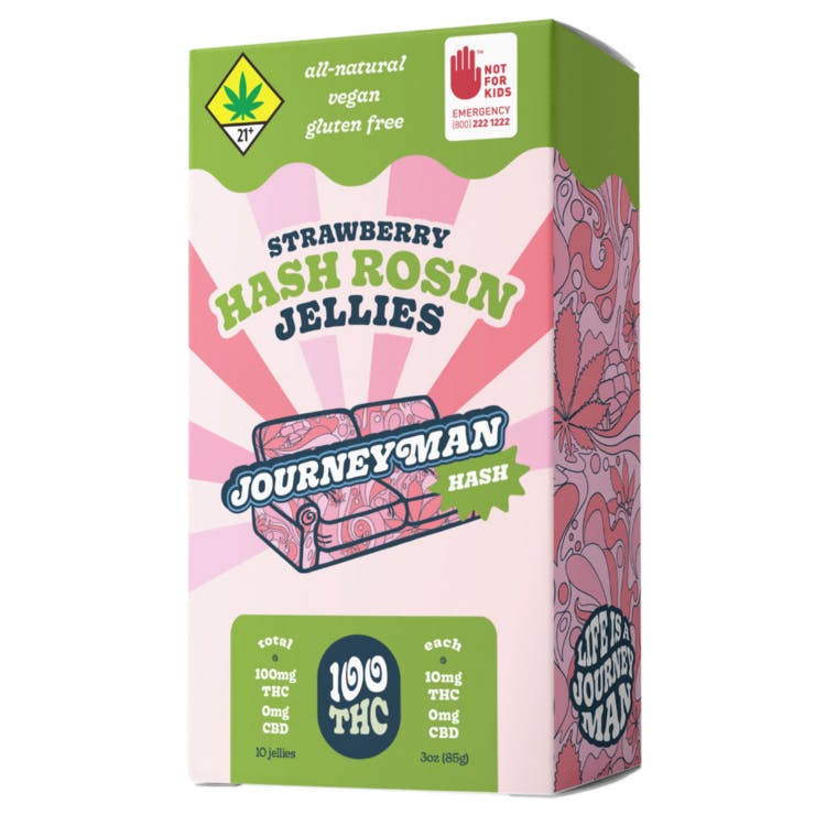 Journeyman: Strawberry - Hash Jellies 10pk 100mg