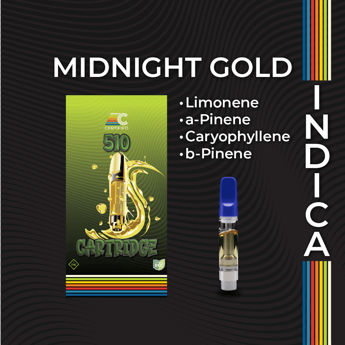 Photo of Midnight Gold | 1g Distillate Cartridge