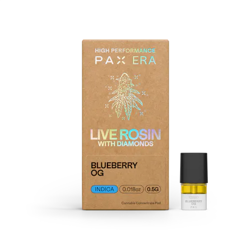 Live Rosin with Diamonds | Blueberry OG 0.5g | Pod-active
