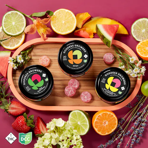 Goddess Growers | Sour Watermelon 1:1 Gummies | 20pk | 110mg-2
