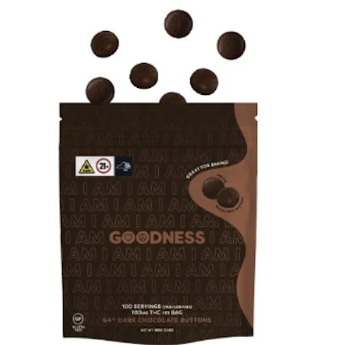 I Am Goodness | Dark Chocolate Buttons | 100 Pieces – 100 mg-active