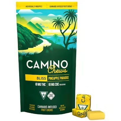 Product: CAMINO CHEWS | PINEAPPLE PARADISE - BLISS | 10:10 | 200MG