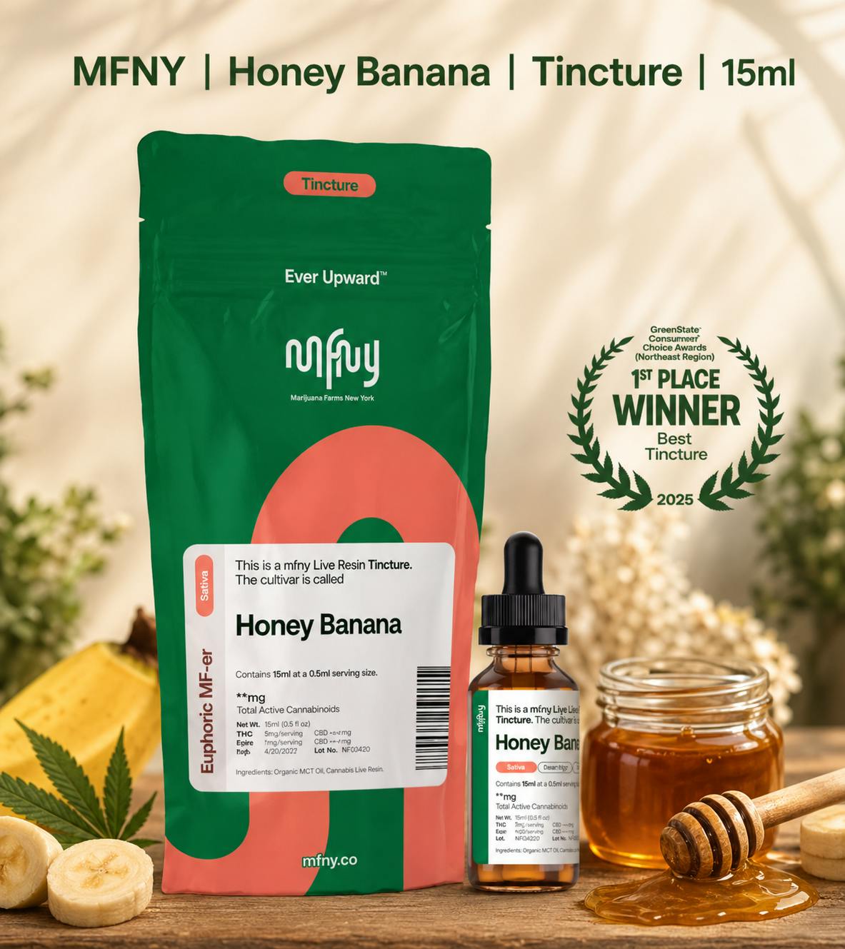 Product MFNY | Honey Banana | Live Resin Tincture | 15mL