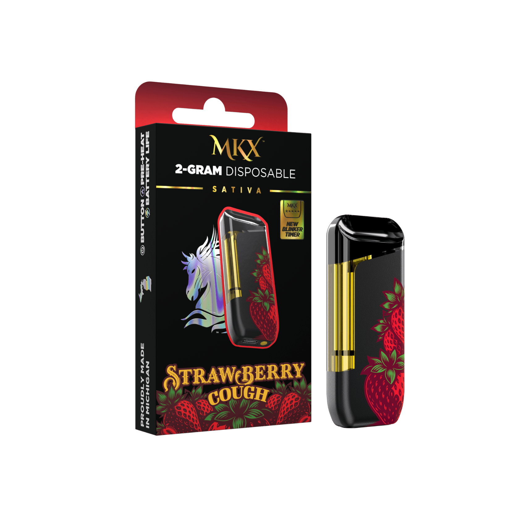2g MKX Disposable - Strawberry Cough 2g Disposable - Sativa
