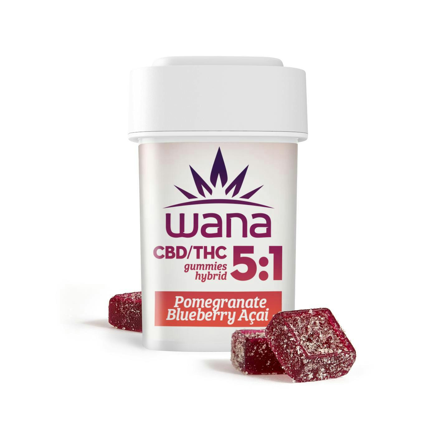 Image of Pomegranate Blueberry Acai 5:1 CBD:THC - 20pk Gummies product