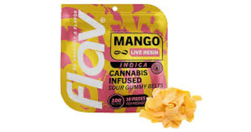 Mango 100mg Live Resin Gummy Belts-active