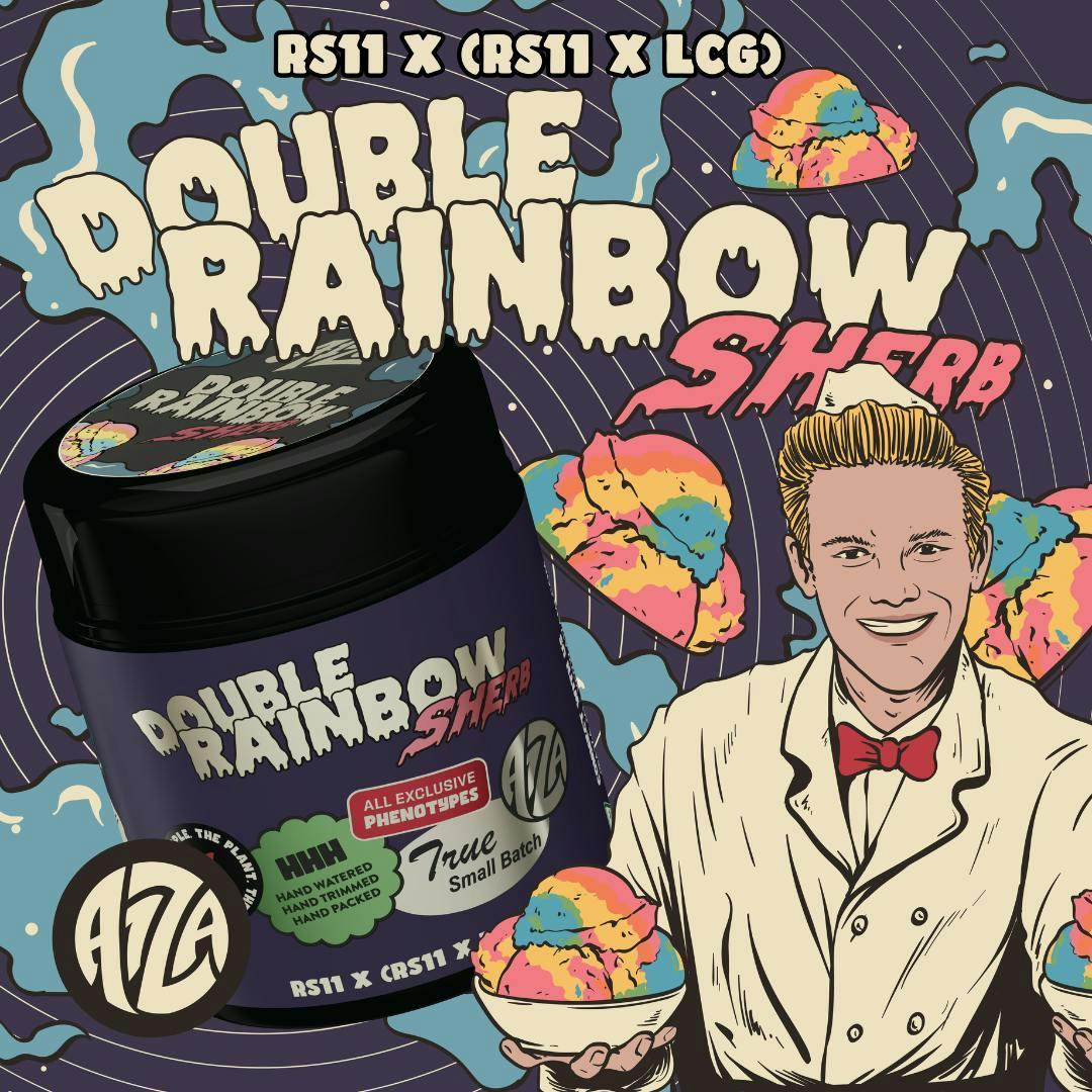 A1Za - 14g Prepack Jar - Double Rainbow Sherb