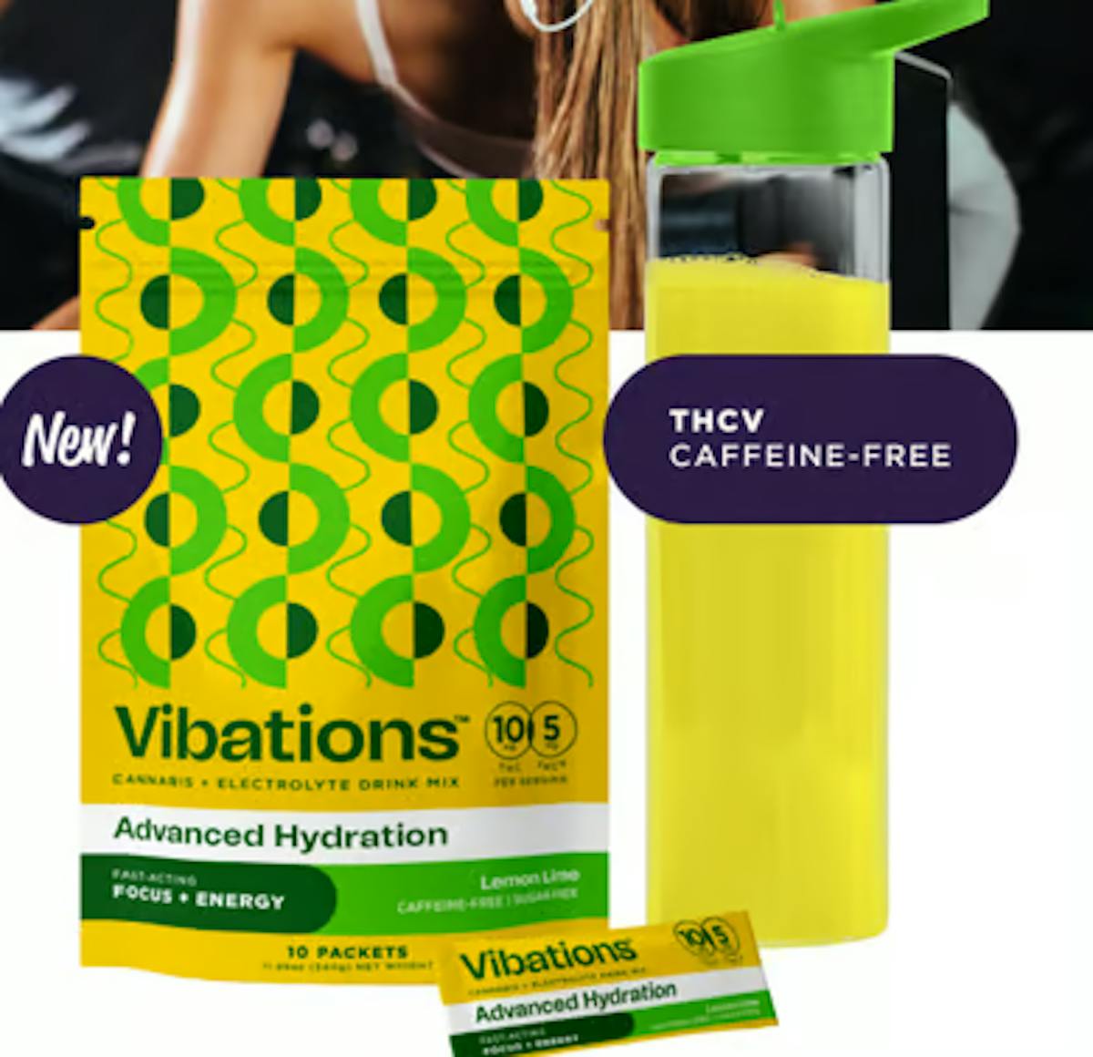 Vibations 1:1 Lemon Lime Drink Mix 50mg 10pk (THC:THCV) N/A Edibles ...