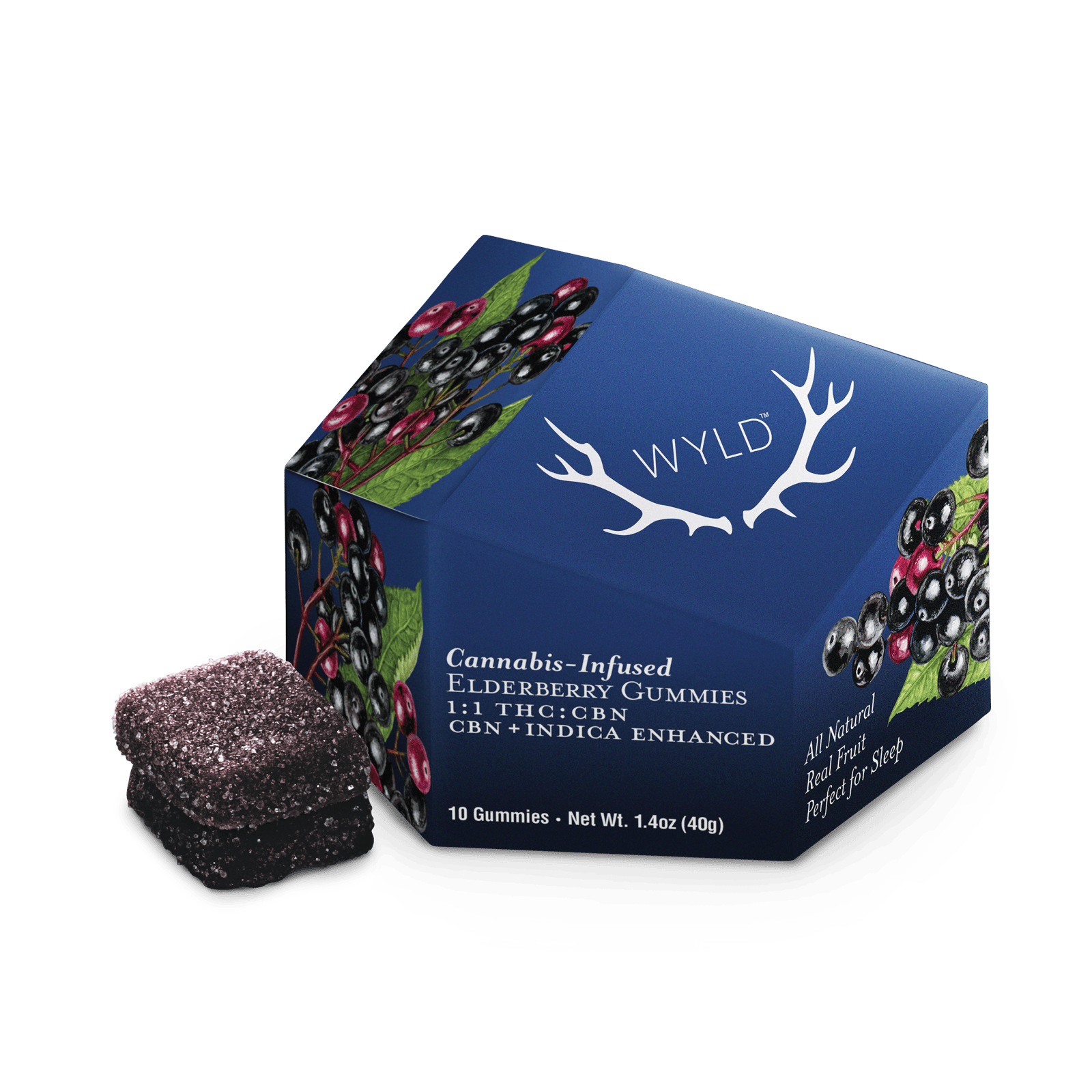 Elderberry 2:1 CBN + Indica Enhanced Gummies | Crater Cannabis