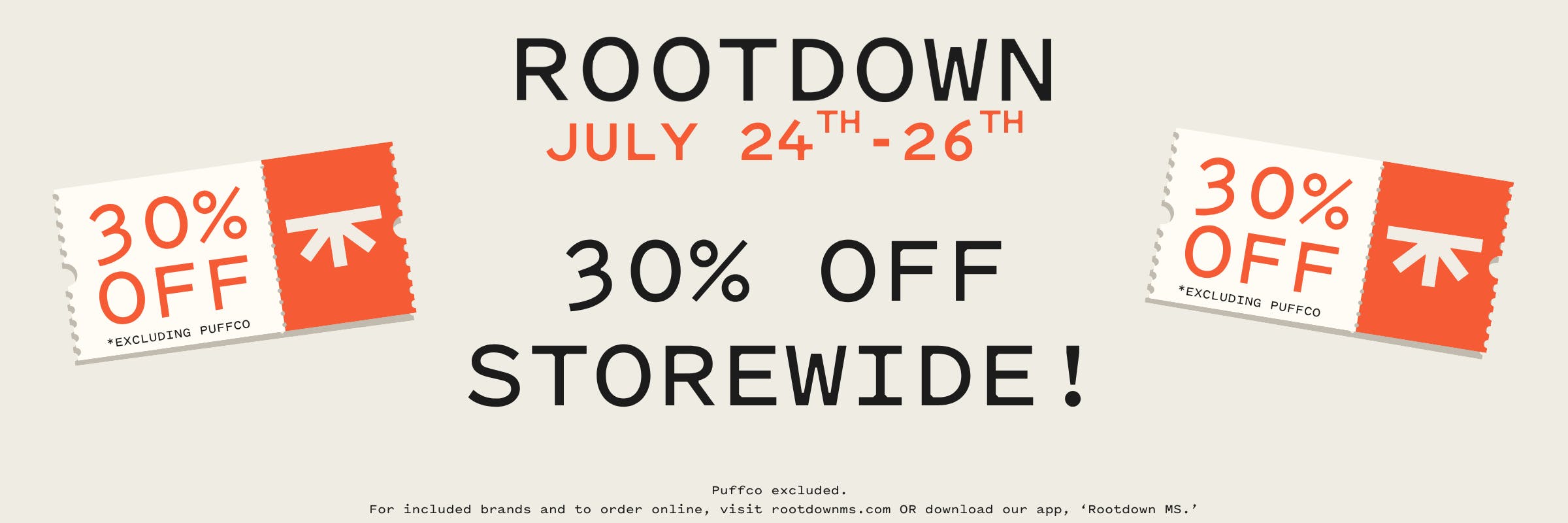 30% OFF, storewide, flower, pre-pack, pre-roll, edibles, concentrates, discount, sale, promo, online, online orders, orders, pickup