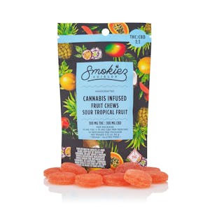 Smokiez | 100mg THC:CBD Gummy | Sour Tropical