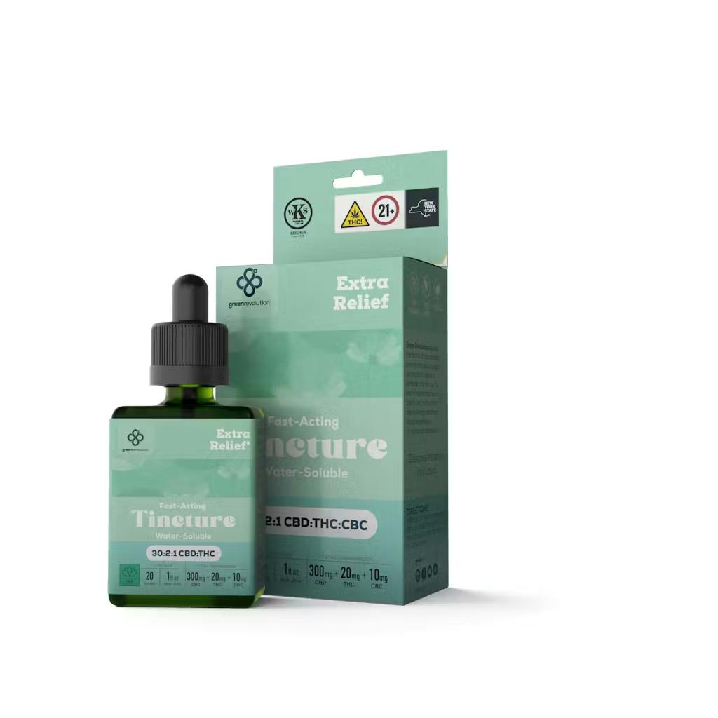 Oral Liquids | Green Revolution | Extra Relief Tincture | CBD:THC:CBC | 100mg