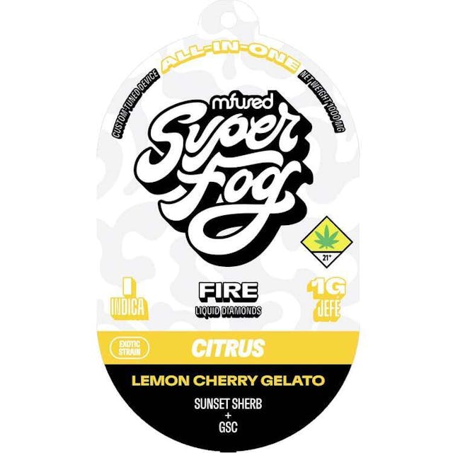 Super Fog - Fire - Jefe - 1g (1 x 1g) - Lemon Cherry Gelato - Indica
