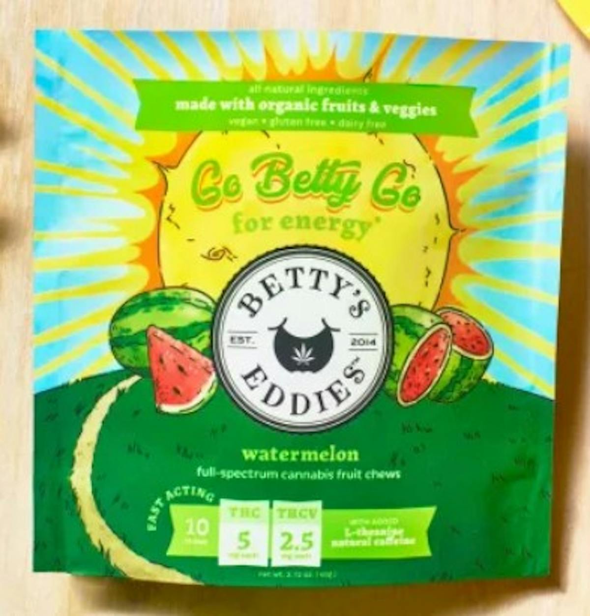 Photo of Betty’s Eddies Go Betty Go for Energy 50mg 10pk – Watermelon Chews