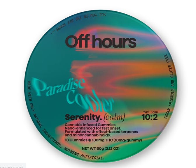Serenity | Paradise Cooler | 100mg THC | Gummies | 10 Pack | Off Hours-0