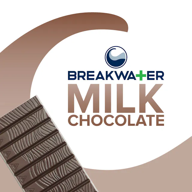 Breakwater Edibles Milk Chocolate 10pk/100mg (hybrid, chocolates, 2.8g)