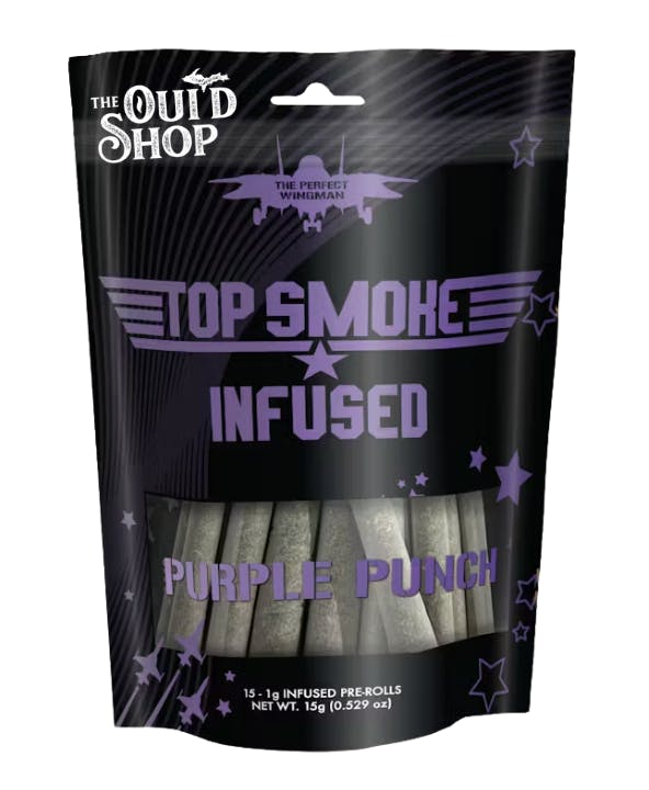 Product: Top Smoke | Infused Pre-Roll 15-Pack - 1g - Purple Punch