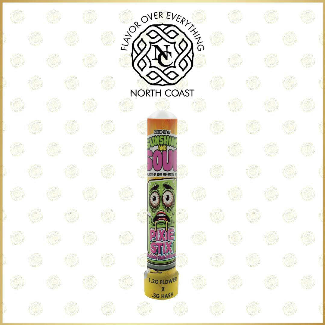 North Coast x Premier x Adams - 1.5g Hash Joint Pixie Stix Tier 2 - Sunshine & Sour