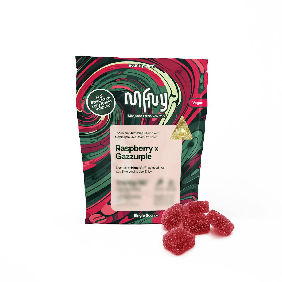 Photo of MFNY | Raspberry x Gazzurple | 10pk Rosin Edibles 5mg