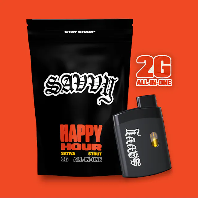 Savvy STRUT Disposable Happy Hour (S) Summer Melon 2g (sativa, disposables)