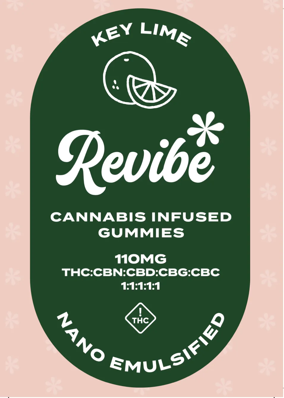 Revibe - Gummies - Key Lime 1:1:1:1:1:1 THC:CBN:CBG:CBC:CBD (10pk