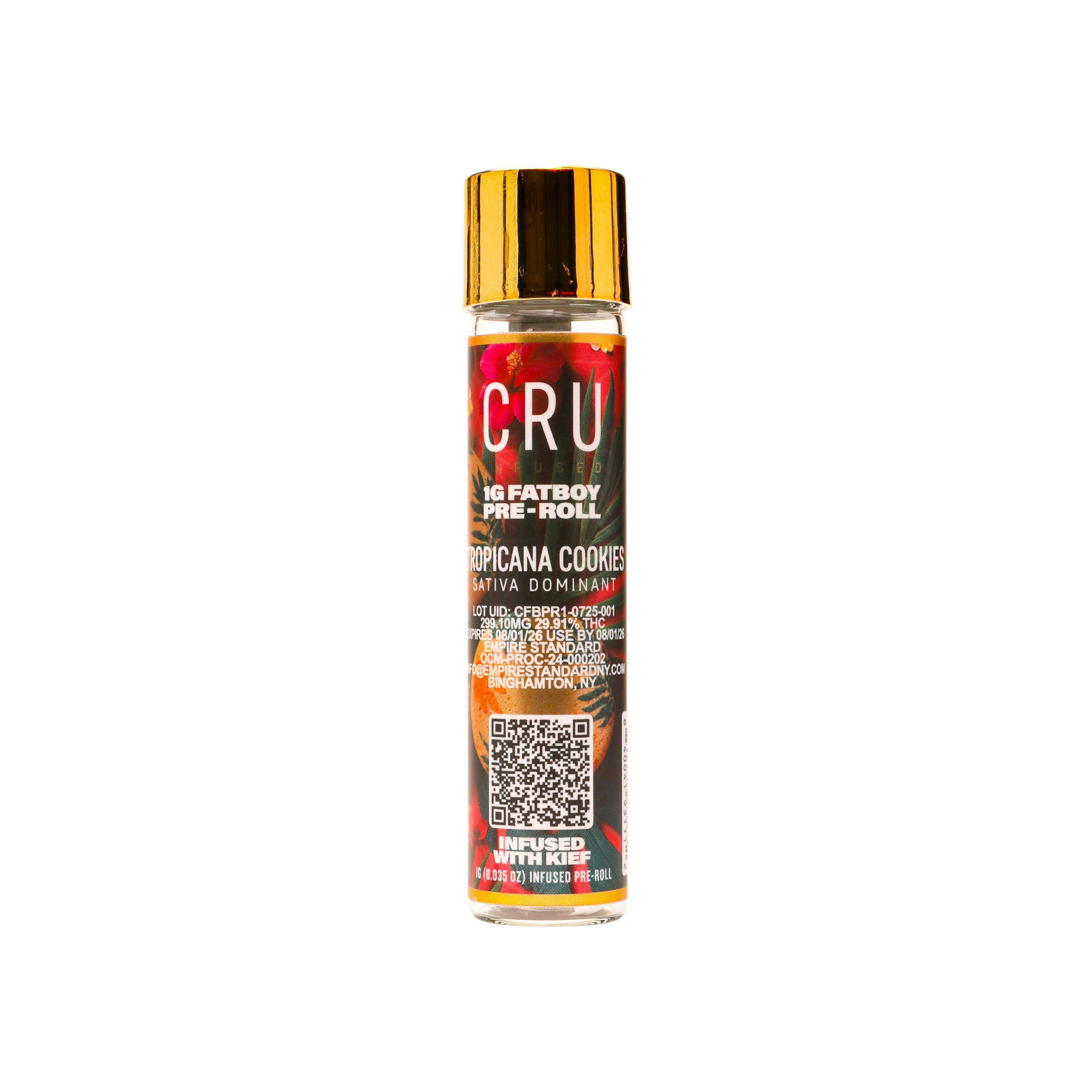 CRU Tropicana Cookies 1g Fat Boy Infused Pre-Roll
