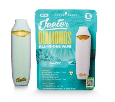 Blue ZKZ Liquid Diamond Disposable | 1g | 87.77% TAC | Mass Alternative  Care (Amherst)