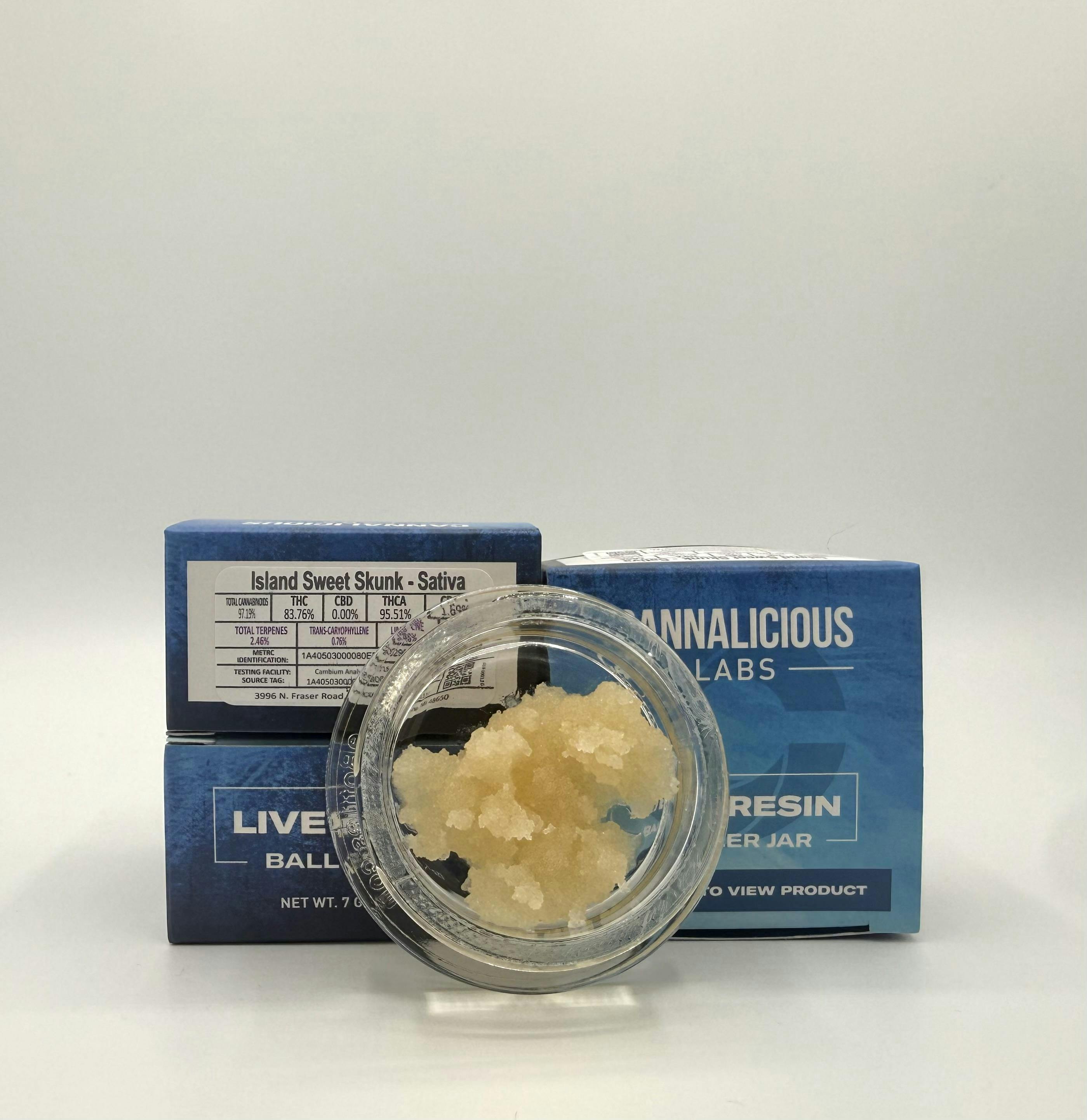 Cannalicious - 7g Live Resin Baller Jar - Island Sweet Skunk