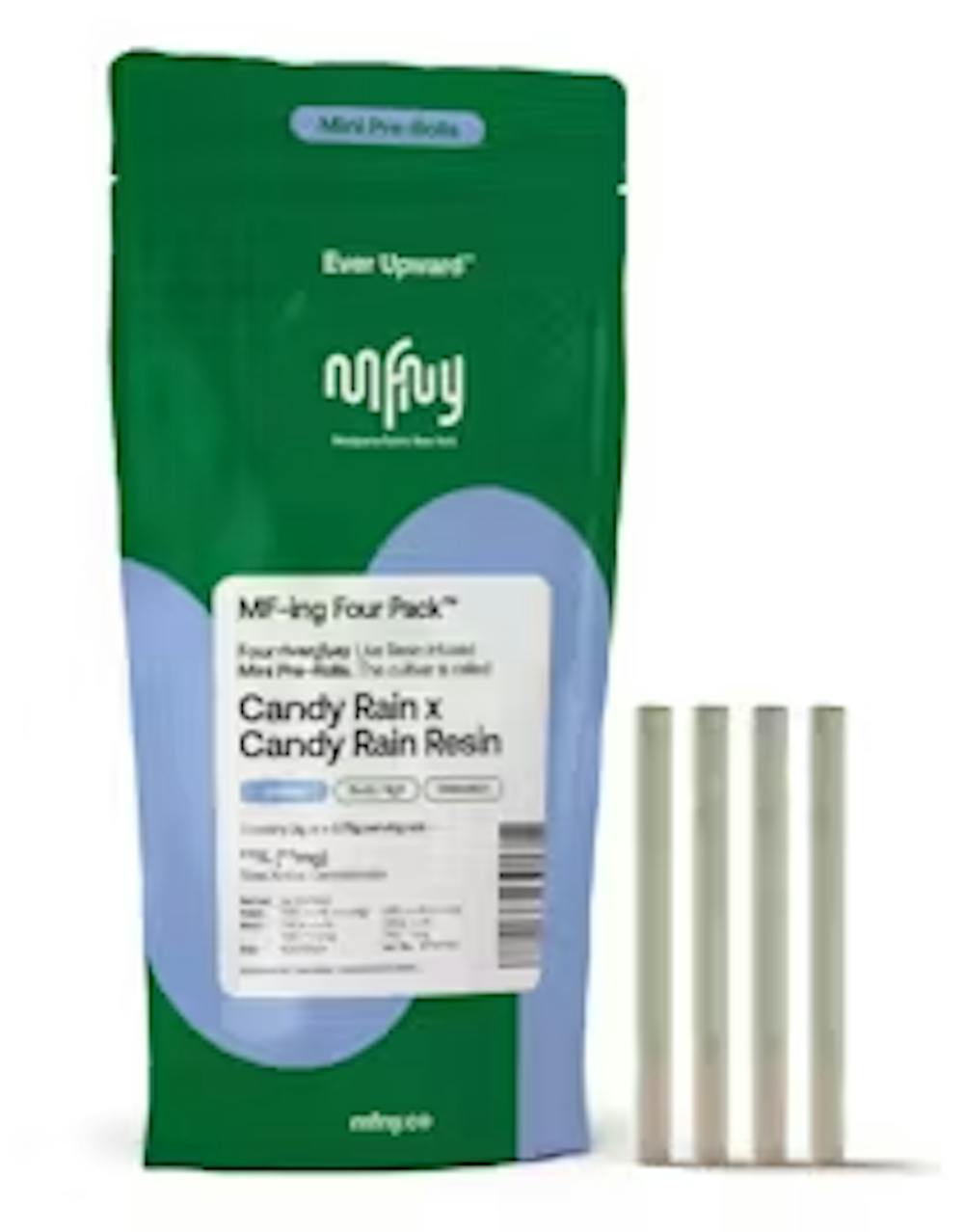 Product Infused Prerolls | Candy Rain x Candy Rain (H) Live Resin 4 pack | MFNY