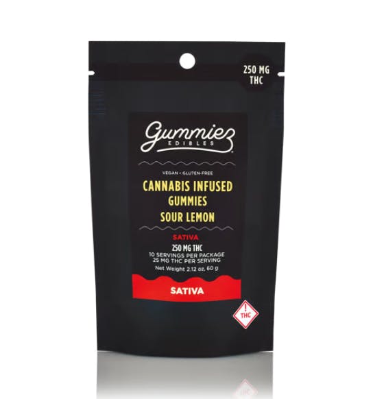 Sour Lemon Gummies 250mg (10-Pack | 25mg Each)