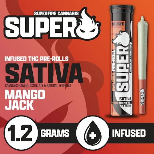 SuperFire - 1.2g Infused Preroll - Mango Jack