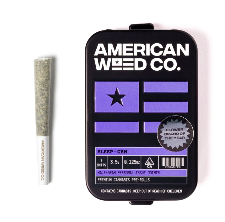American Weed Co - Preroll: Lavender Dream CBN Infused (7-pack
